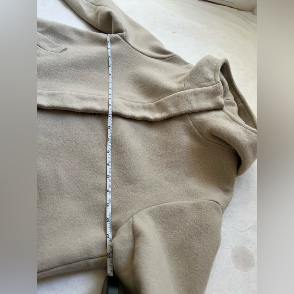 $356 United Arrows Beige Wool Women's Hooded Coat Sz JP38 US6 S Preppy Old money - Picture 10 of 15